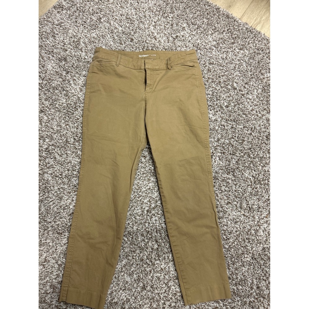Old Navy Pixie Ankle Pants Womens 8 Regular Camel Tan Khaki Stretch Chino Slim
